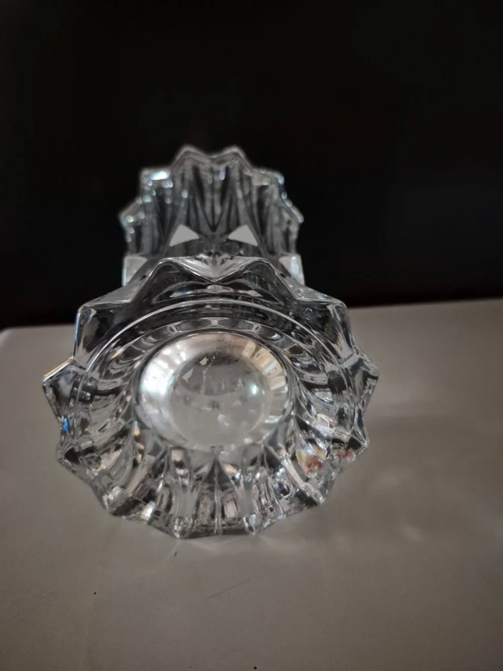 VINTAGE MIKASA RAINIER CRYSTAL FLOWER VASE
